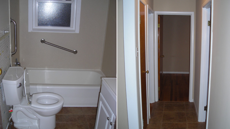 bathroom and hallway